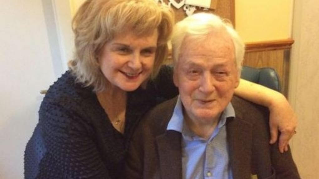 Áine Ryan with her father, George Ryan.