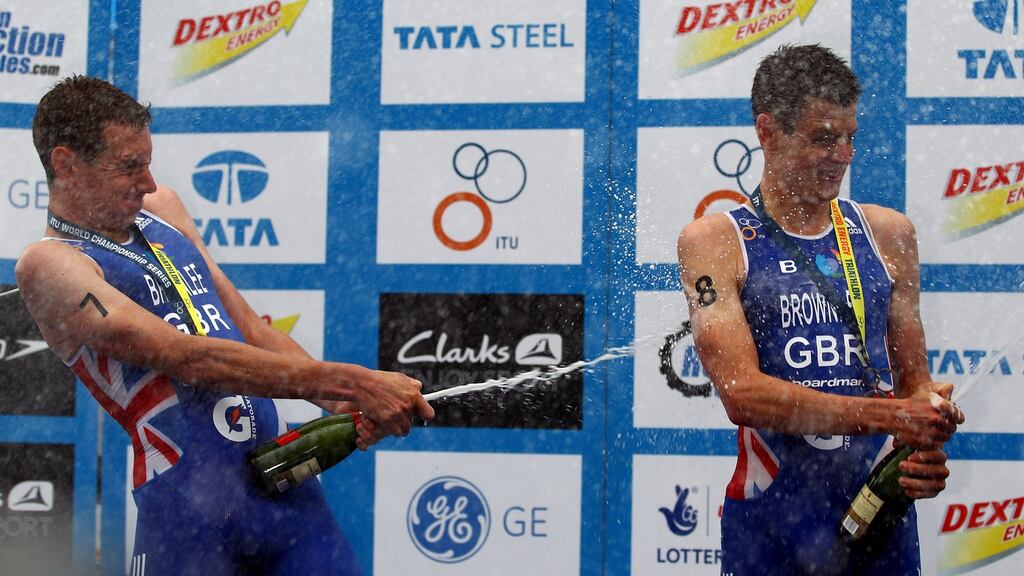 The Brownlee brothers, Alistair (left) and Jonathan. Photograph: Richard Heathcote/Getty Images