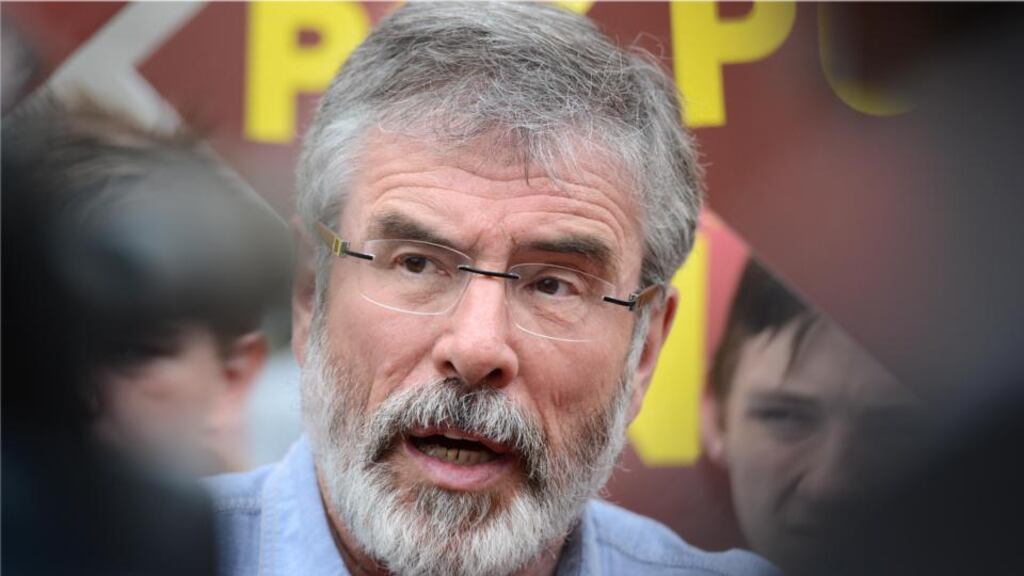 Sinn Féin leader Gerry Adams TD: said public interest directors appointed during banking crisis had become “lapdogs” and not “watchdogs”. Photographe: Dara Mac Dónaill