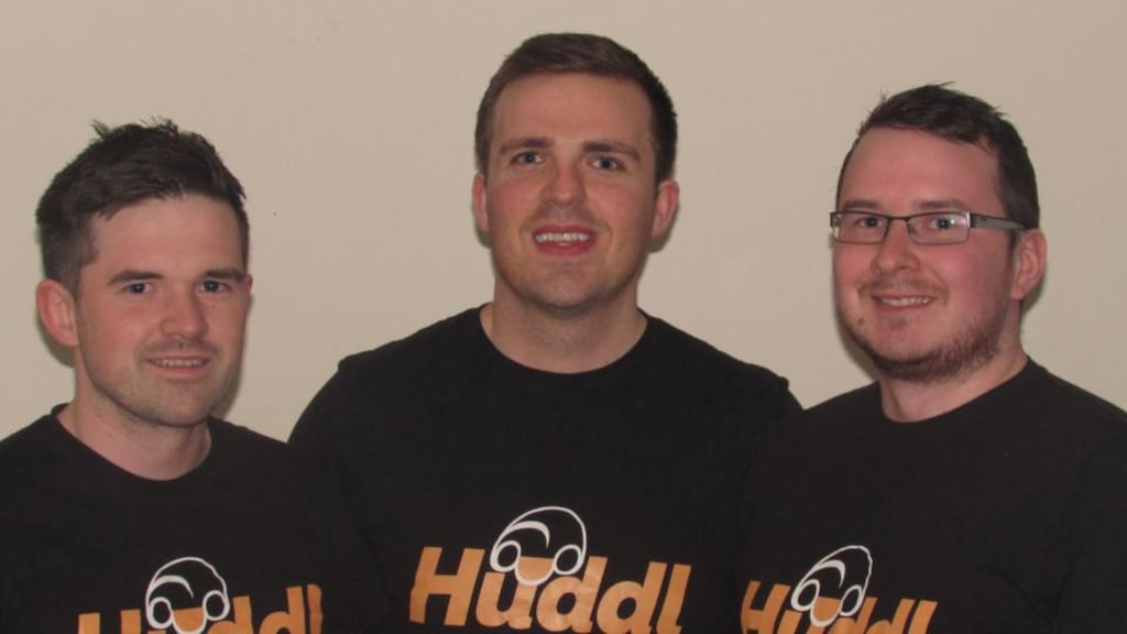 Huddl founding team (from left) Alan Farrelly, Brian O’Rourke and Sean Byrne. “When people hear about Huddl they are inevitably going to think of Uber for buses,” says O’Rourke. “But while there are similarities, we only use vetted transport operators with public service vehicle operator licenses.”