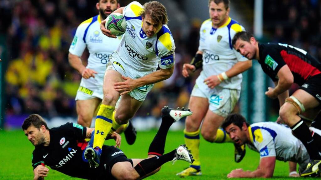 Clermont captain Aurelien Rougerie returns in midfield against Toulon in Saturday’s Heineken Cup Final. Photograph: Stu Forster/Getty Images
