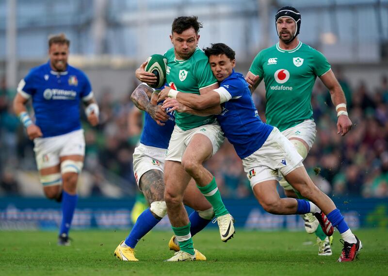 Hugo Keenan remains an injury concern for Ireland. Photograph: Brian Lawless/PA Wire