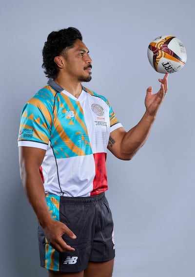 Pete Samu poses during a First Nations & Pasifika squad headshots session. Photograph: Graham Denholm/Getty