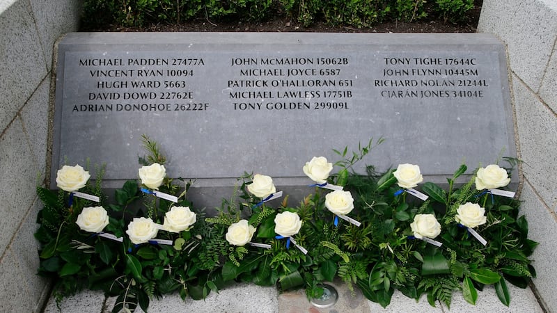Members of An Garda Síochána killed in the line of duty remembered at Dublin Castle. Photograph: Nick Bradshaw