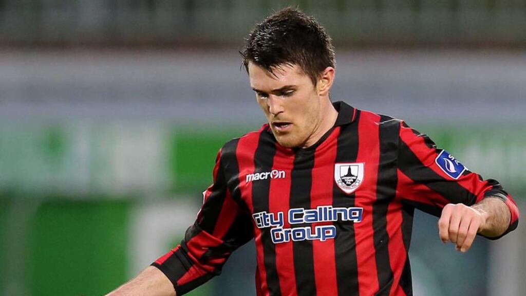 David O’Sullivan scored the opening goal for Longford Town Photograph: ©Inpho/Ryan Byrne