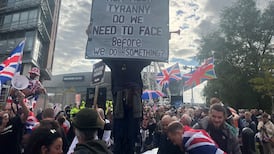 Hard right demo greets delegates to Labour conference in Liverpool