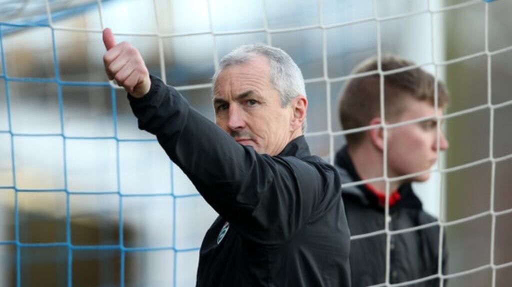 John Caulfield’s Cork City ran out 3-0 winners at Longford Town. Photograph: Inpho