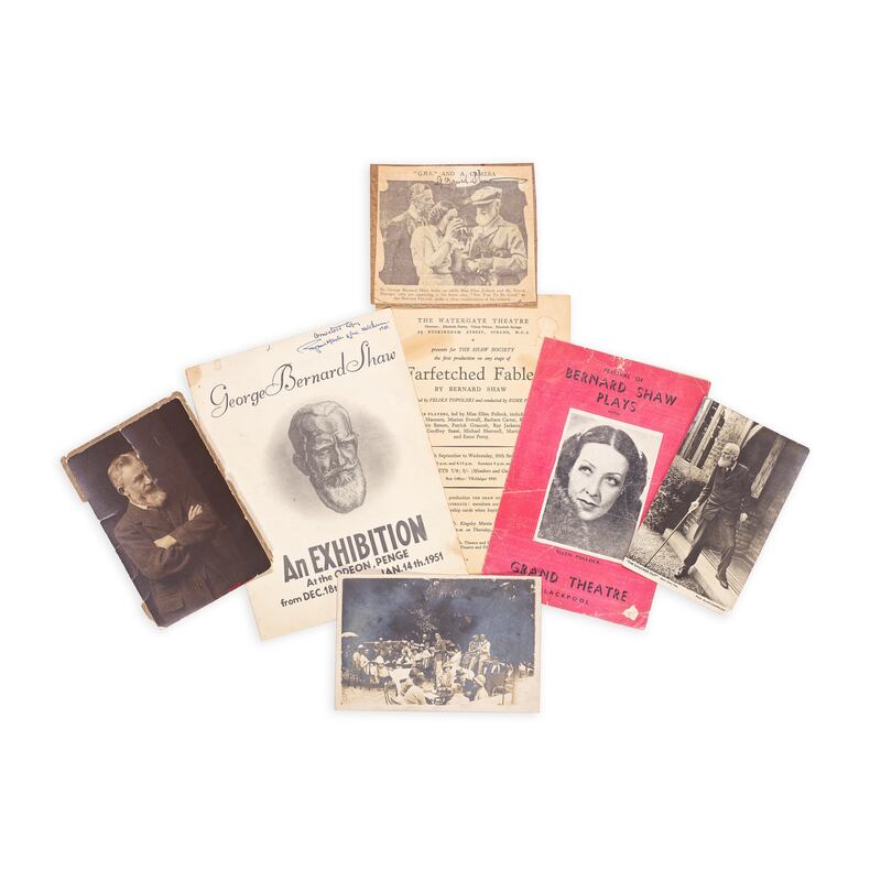 George Bernard Shaw letters, Bonhams