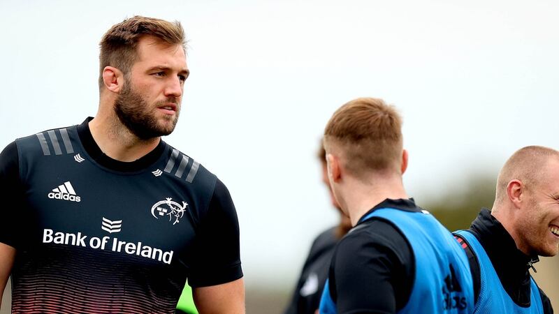 Jason Jenkins is back in full training for Munster. Photograph: Ryan Byrne/Inpho