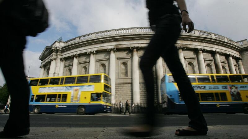 People with disabilities expressed concern about the proposed two-way cycle track on three sides of the plaza. Photograph: Cyril Byrne/The Irish Times