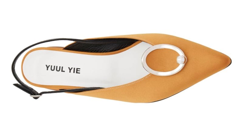Block heel slingback, €220, by Yuul Yie.