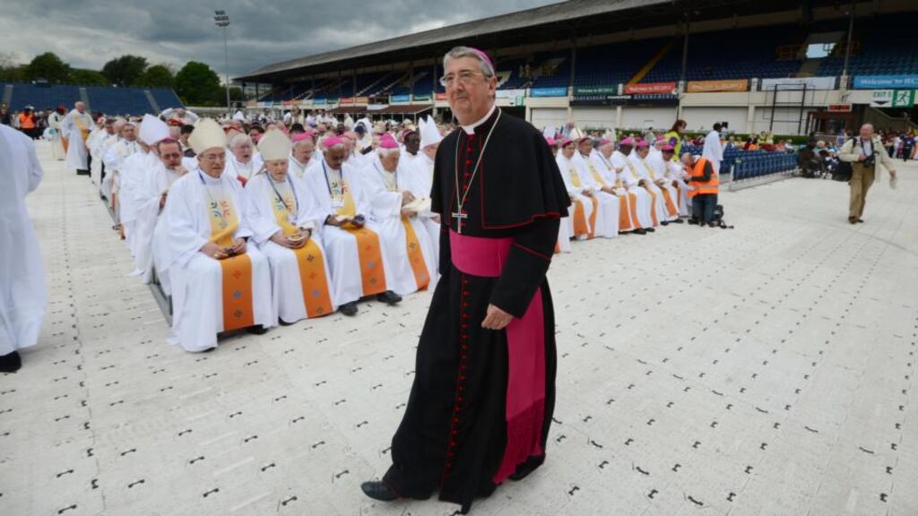Archbishop of Dublin Diarmuid Martin at the opening of the 50th International Eucharistic Congress ceremony and Mass in the RDS. Photograph: Alan Betson