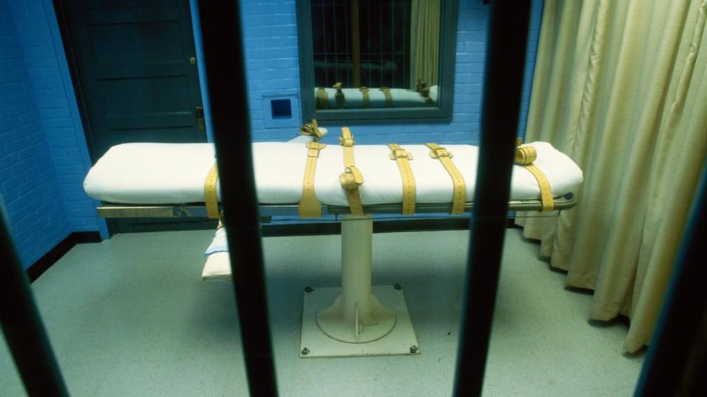 Lethal injection chamber in Huntsville, Texas: the state of Texas performs more executions than any other US state. photograph: david j sams collection/the image bank