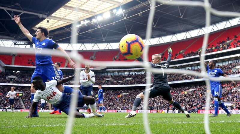 Davinson Sanchez scores Spurs’ opener. Photo: Catherine Ivill/Getty Images