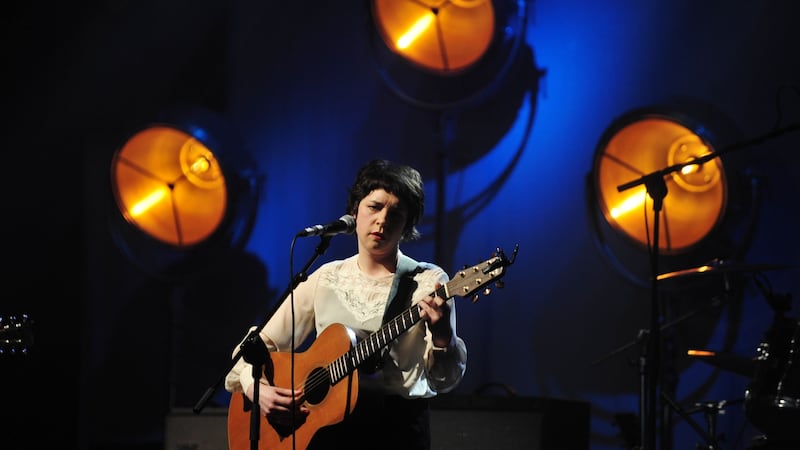 Lisa O’Neill performing at the Mercury Choice Music Prize ceremony in Vicar Street in February 2014. Photograph: Aidan Crawley