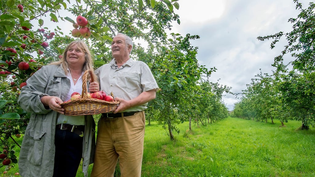 Rod and Julie Calder-Potts of High Bank Orchard, Cuffesgrange, Co Kilkenny. Photograph: Brenda Fitzsimons