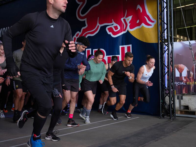 The start of a Hyrox event: each race takes about 90 minutes to complete. Photograph: Maria Sturm/The New York Times
