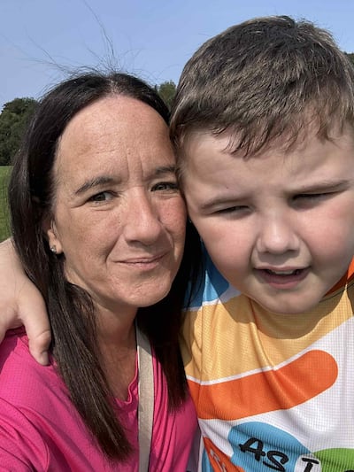 Ellen Rochford and her son Finn, who has autism and has been attending one-to-one classes to help with his communication