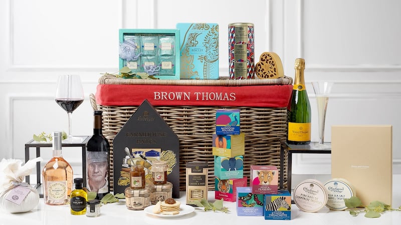 Brown Thomas wine and nibbles hampers cost from €45 to €350.