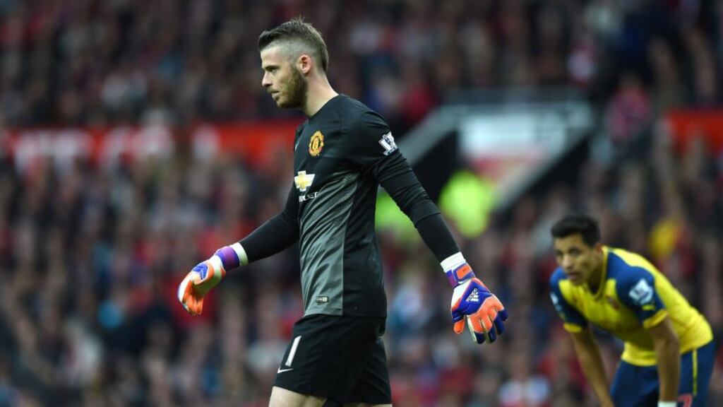 Louis van Gaal is still optimistic of keeping goalkeeper David de Gea at Manchester United. Photo: Paul Ellis/AFP