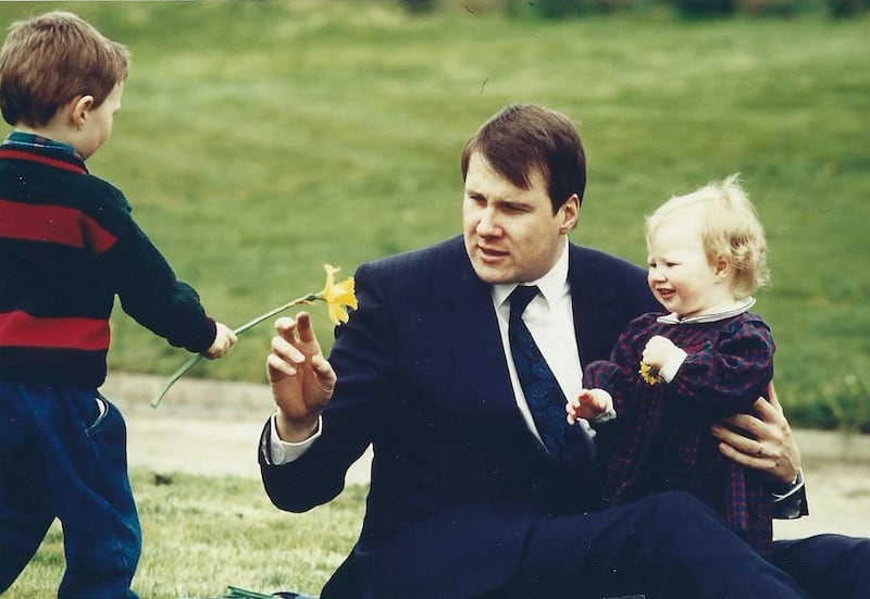 Ivan Yates with two of his children