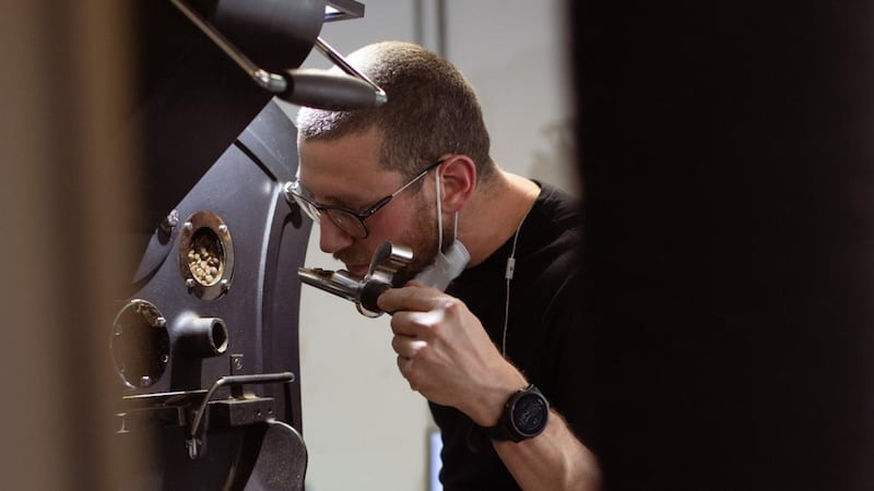 Imbibe Coffee Roasters’ head roaster Aidan O’Sullivan.