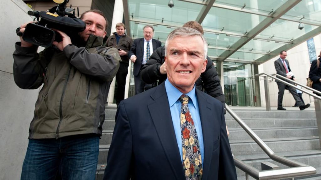 Former junior minister and Fianna Fáil TD Ivor Callely leaving court last month after an earlier appearance. Photograph: Collins Courts.