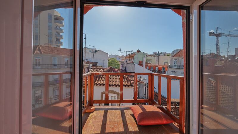 View from the Lisbon apartment in Portugal