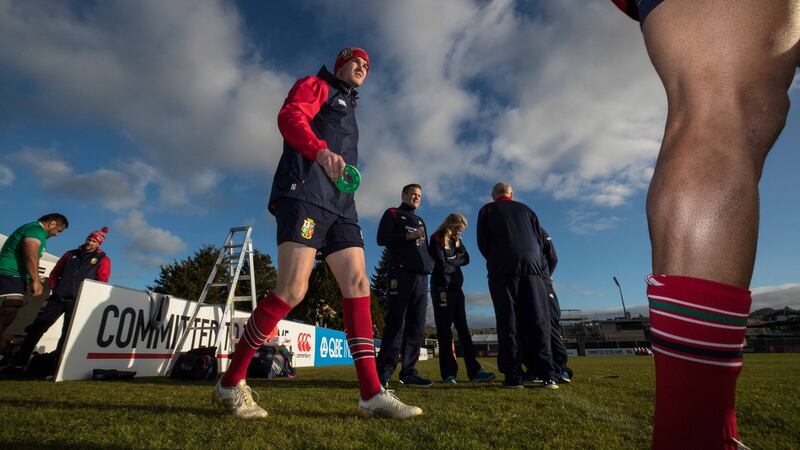 Johnny Sexton starts at outhalf for the Lions on Saturday. Photograph: Billy Stickland/Inpho