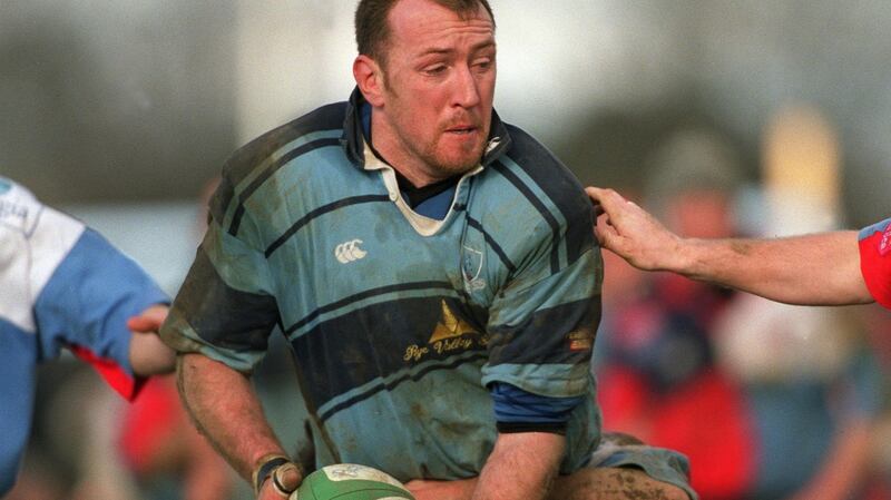 Trevor Brennan in action for  Barnhall in 2002. Photograph: Patrick Bolger/Inpho