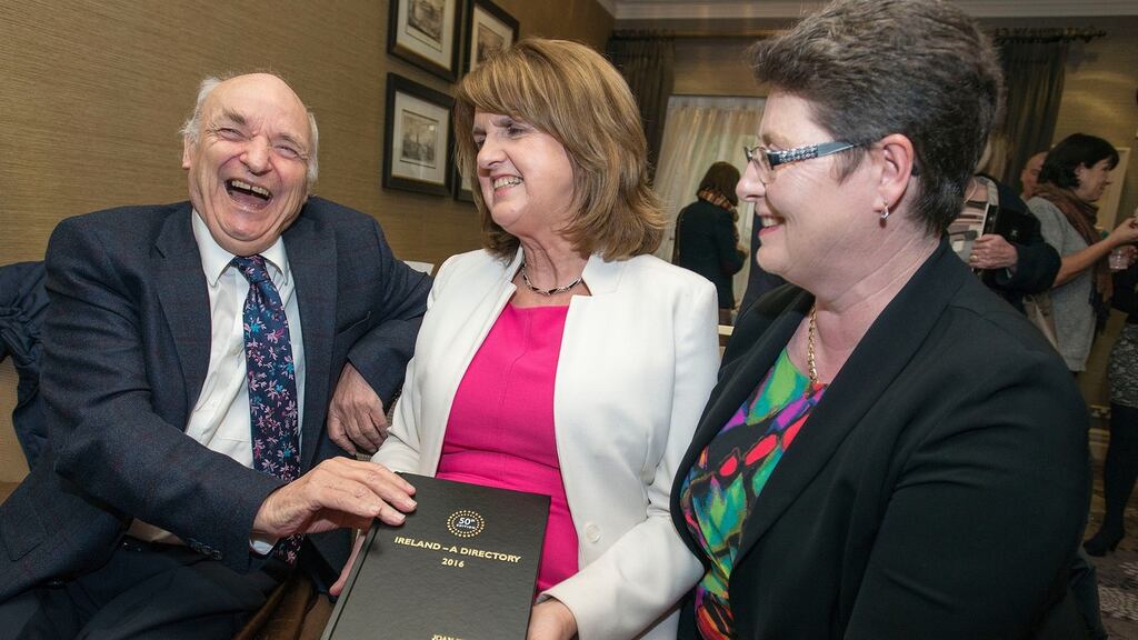 Tánaiste Joan Burton noted how Ireland – A Directory 2016 chronicled Ireland changing from a black and white world of the 1960s, 70s and 80s, as represented by photographs, into the technicolor country it is today. Photograph: Dave Meehan/The Irish Times