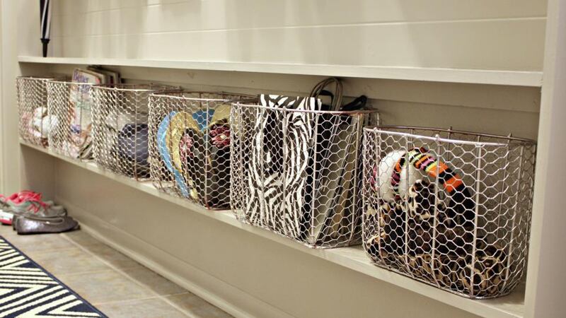 Hallway storage can help clear clutter