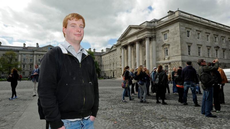 Where next?: Mark O’Meara, who is studying computer science at Trinity College Dublin. Photograph: Dave Meehan