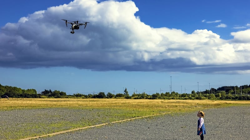Daily life and people 1st – A child stares at a drone at a Drive in cinema screening at Leopardstown, Dublin. Photograph: Marc O’Sullivan