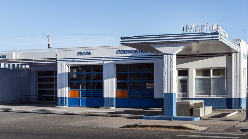 A one-time petrol station, now an art gallery, in Marfa, Texas. Photograph: Carol M Highsmith/Buyenlarge/Getty Images
