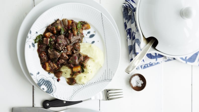 Venison stew: the tougher meat (such as the haunch) can be stewed in the same way as lamb or mutton