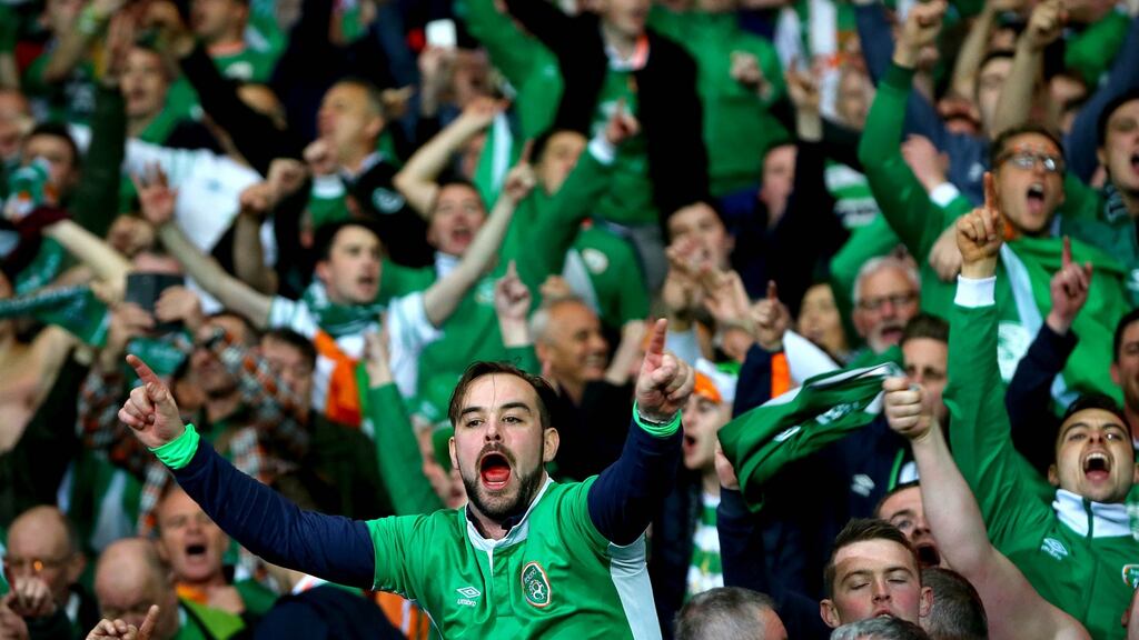 Republic of Ireland fans have snapped up tickets on public sale for the home playoff against Denmark. Photograph: Ryan Byrne/Inpho