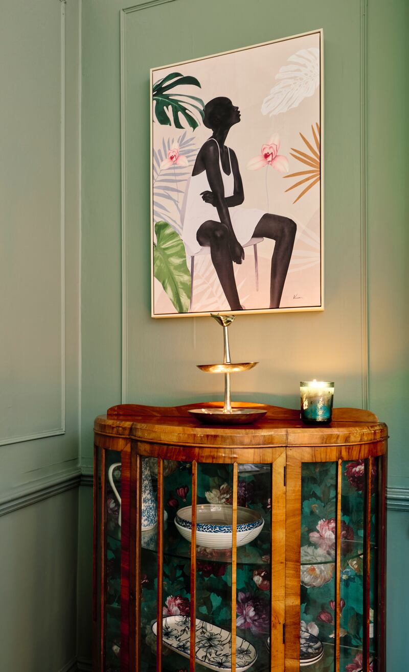 Many of the charity shop pieces are in keeping with the period of the house. Photograph: Philip Lauterbach