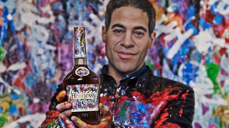 Customised cognac: JonOne with his Hennessy special edition