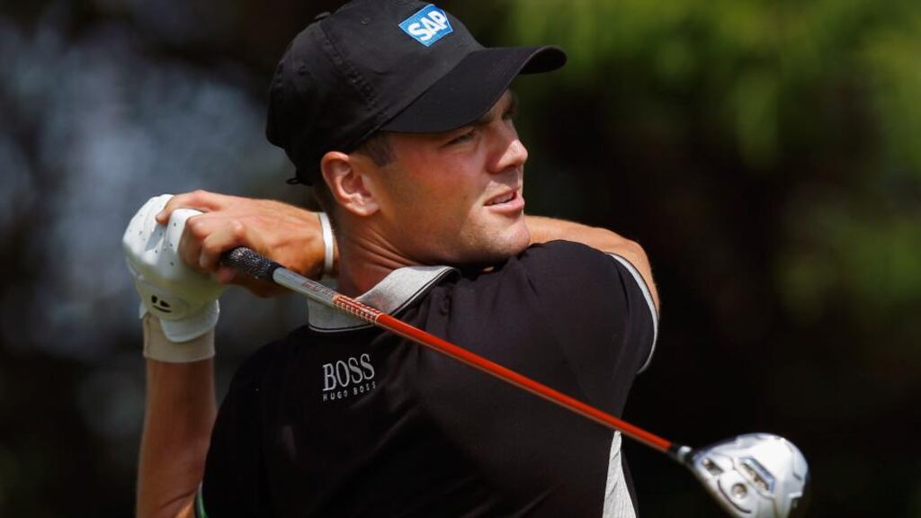 Martin Kaymer of Germany hits a tee shot during the second round at  TPC Four Seasons Resort  in Irving, Texas. Photograph:   Tom Pennington/Getty Images