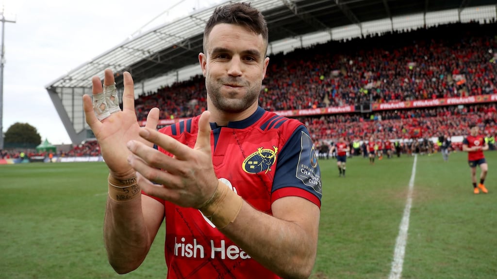 Conor Murray after Munster’s 20-19 Champions Cup quarter-final win over Toulon. Photograph: Dan Sheridan/Inpho