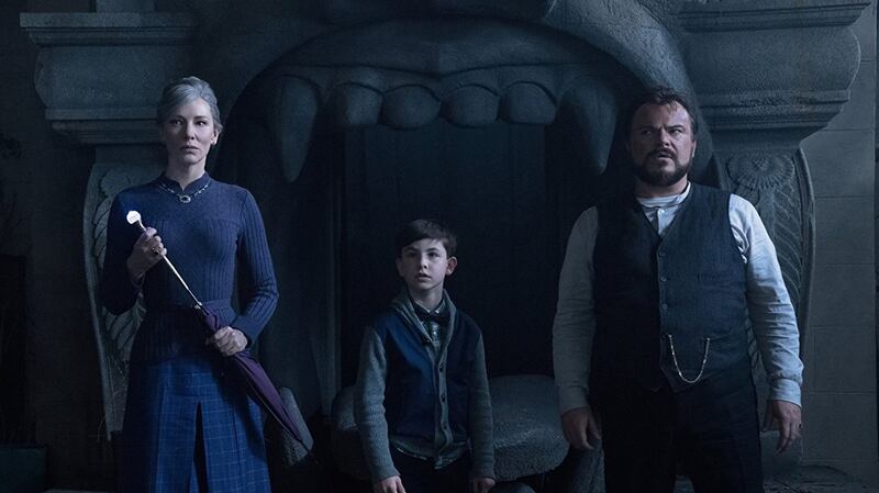 New this week: Cate Blanchett, Owen Vaccaro and Jack Black in The House with a Clock in Its Walls