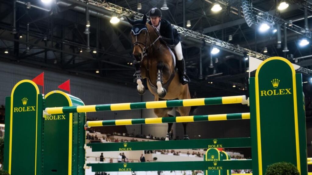 McLain Ward won the FEI World Cup jumping final in Omaha on Sunday. Photograph: Getty Images