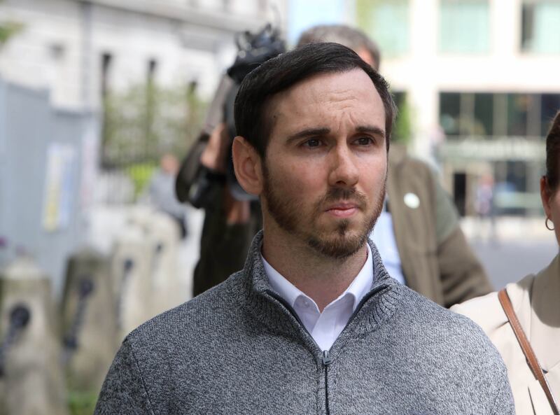 Darren Coleman, husband of Nicola Keane, at the High Court in Dublin on Wednesday. Photograph: Collins Courts