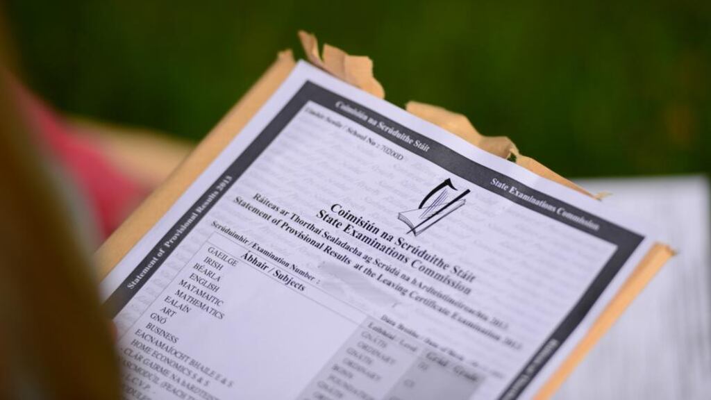 New grades: The A1, A2 system is being replaced by marks from H1 to H8 at higher level and from O1 to O8 at ordinary. Photograph: Bryan O’Brien