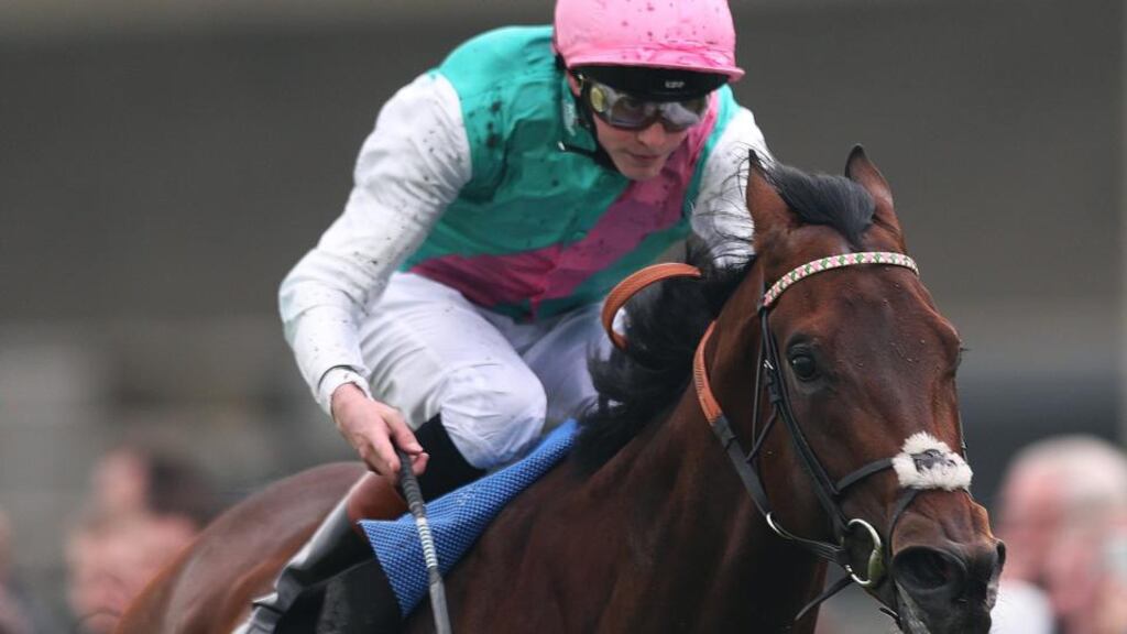 Kingman can now be prepared to exact revenge on Night Of Thunder at Royal Ascot after his success in Saturday’s Tattersalls Irish 2,000 Guineas, jockey James Doyle’s first Classic success. Photograph: Lorraine O’Sullivan/Inpho