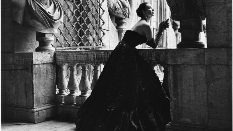 A Simonetta evening gown of embroidered silk. Photograph: Genevieve Naylor, courtesy Staley-Wise Gallery New York