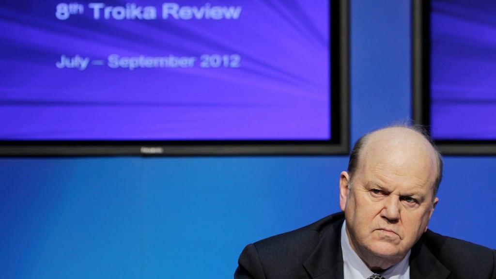 Minister for Finance Michael Noonan will bring a proposal to Cabinet shortly to develop a stringent new economic plan to replace the troika bailout programme. Photograph: Julien Behal/PA Wire.