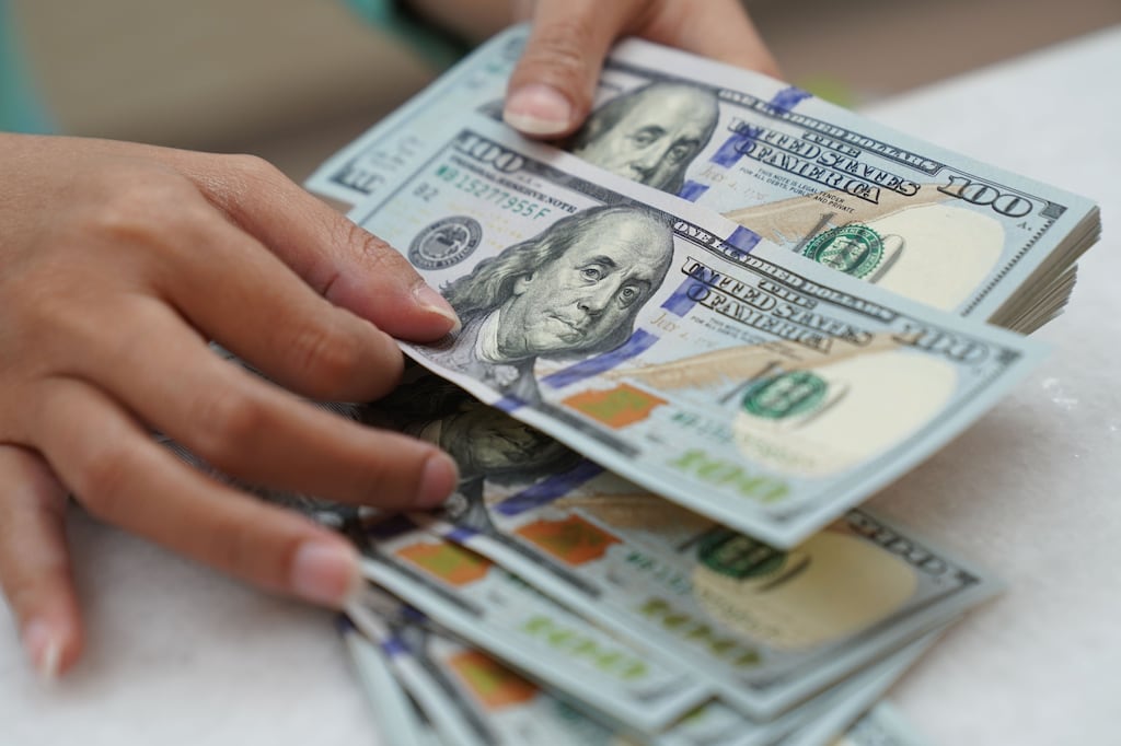 Strength of the dollar: A big surge in the dollar in the last quarter of 2024 has left the euro trading at about $1.03. Photograph: Dimas Ardian/Bloomberg