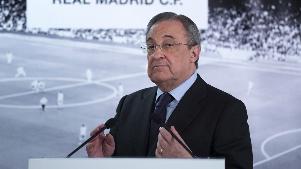 Real Madrid president Florentino Perez: “All this stuff people say in the media is just to destabilise us. And it’s every day.” Photograph: Gonzalo Arroyo Moreno/Getty Images
